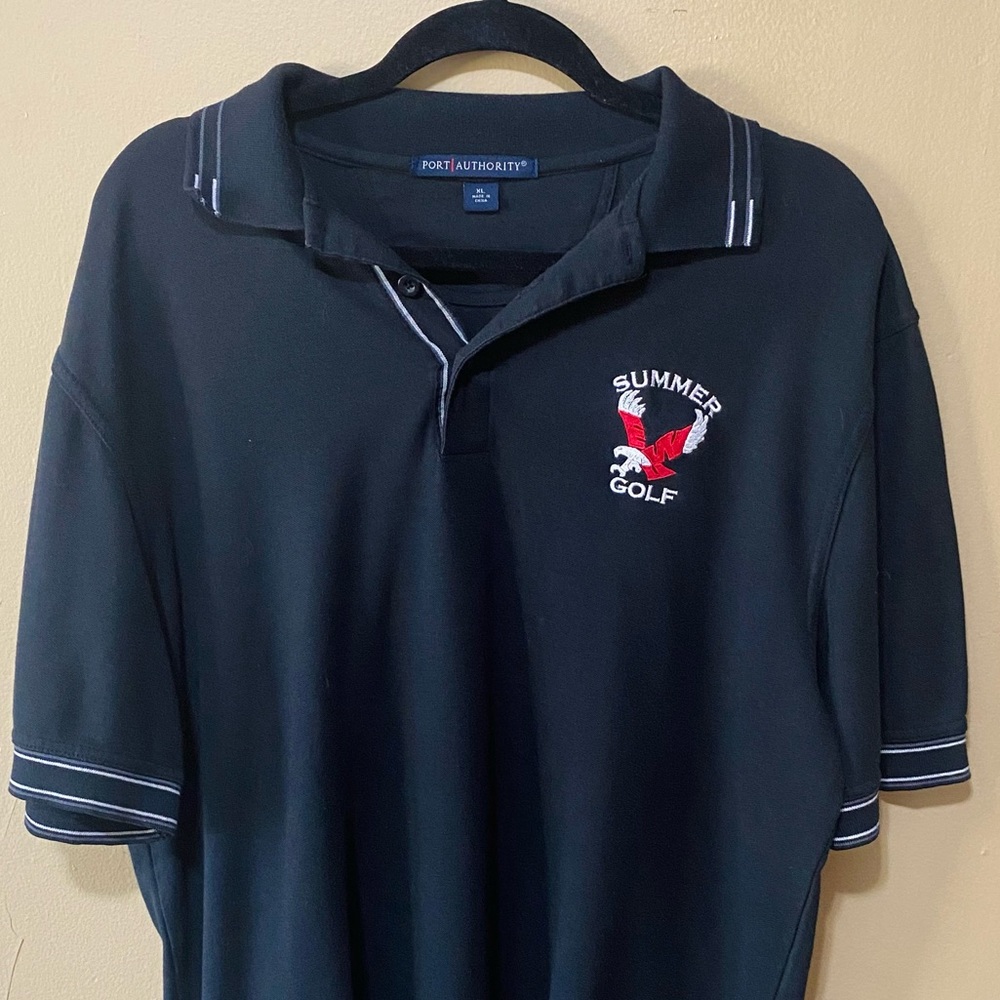 PORT AUTHORITY Eastern Washington University “Summer Golf” Black Polo